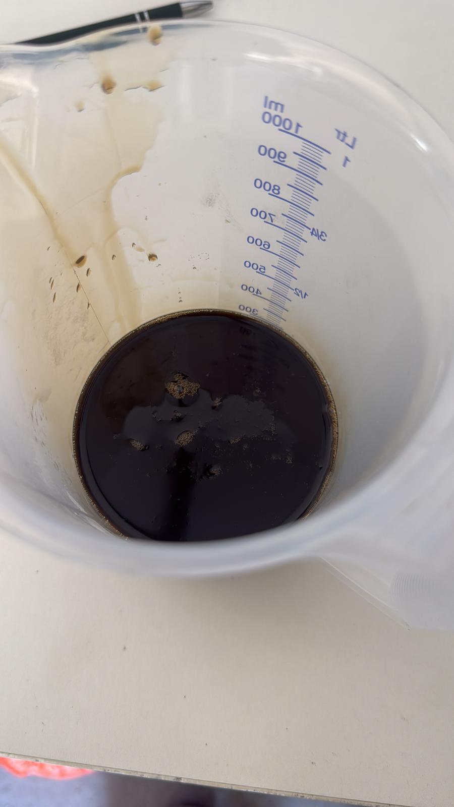 Used automatic gearbox oil removed from vehicle