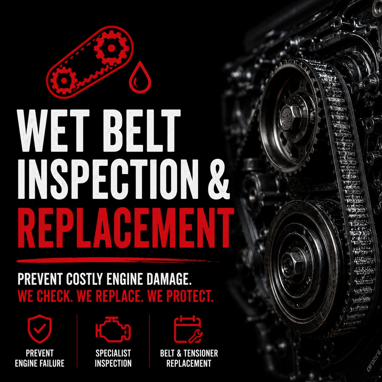 Wet Belt Inspection & Replacement